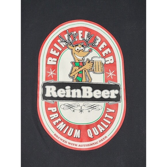 Accents By Isaco Reinbeer T-Shirt Black Adult Size Large - Picture 2 of 4